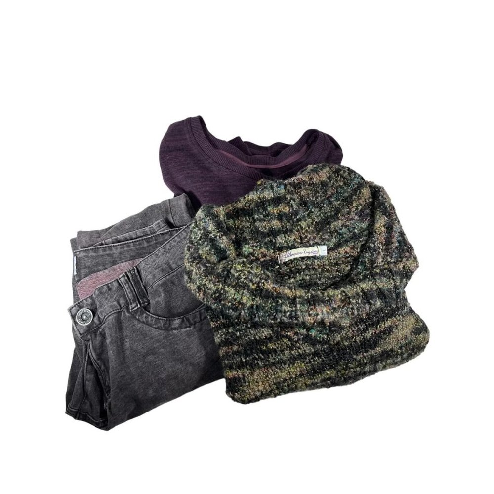 Womens Large Bundle of Outerwear Sweater Jegging Turtle Neck Bundles